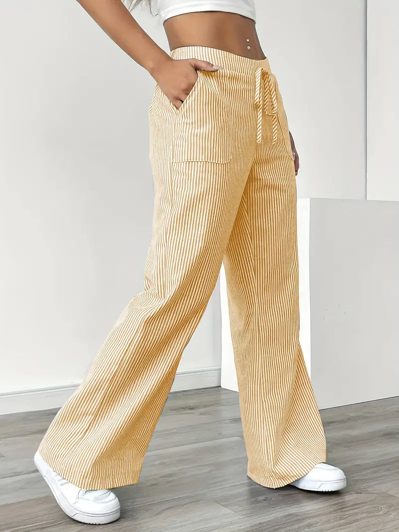 Karina | Striped Wide-Leg Pants