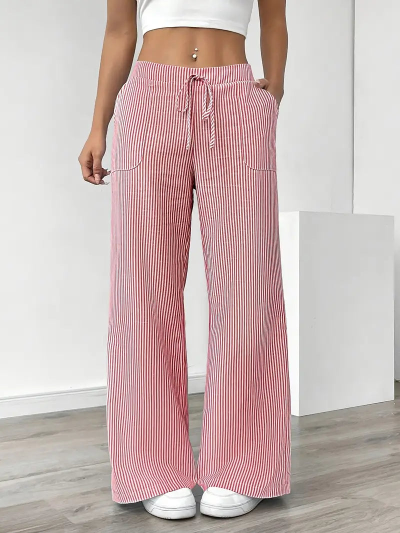 Karina | Striped Wide-Leg Pants