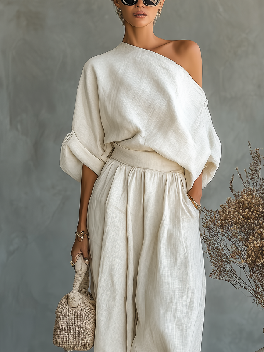 Selene | Relaxed Draped Two-Piece Set