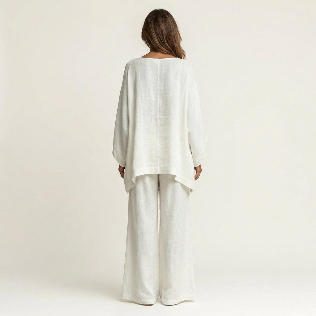 Majolie | Linen-Blend Boho Two-Piece Set