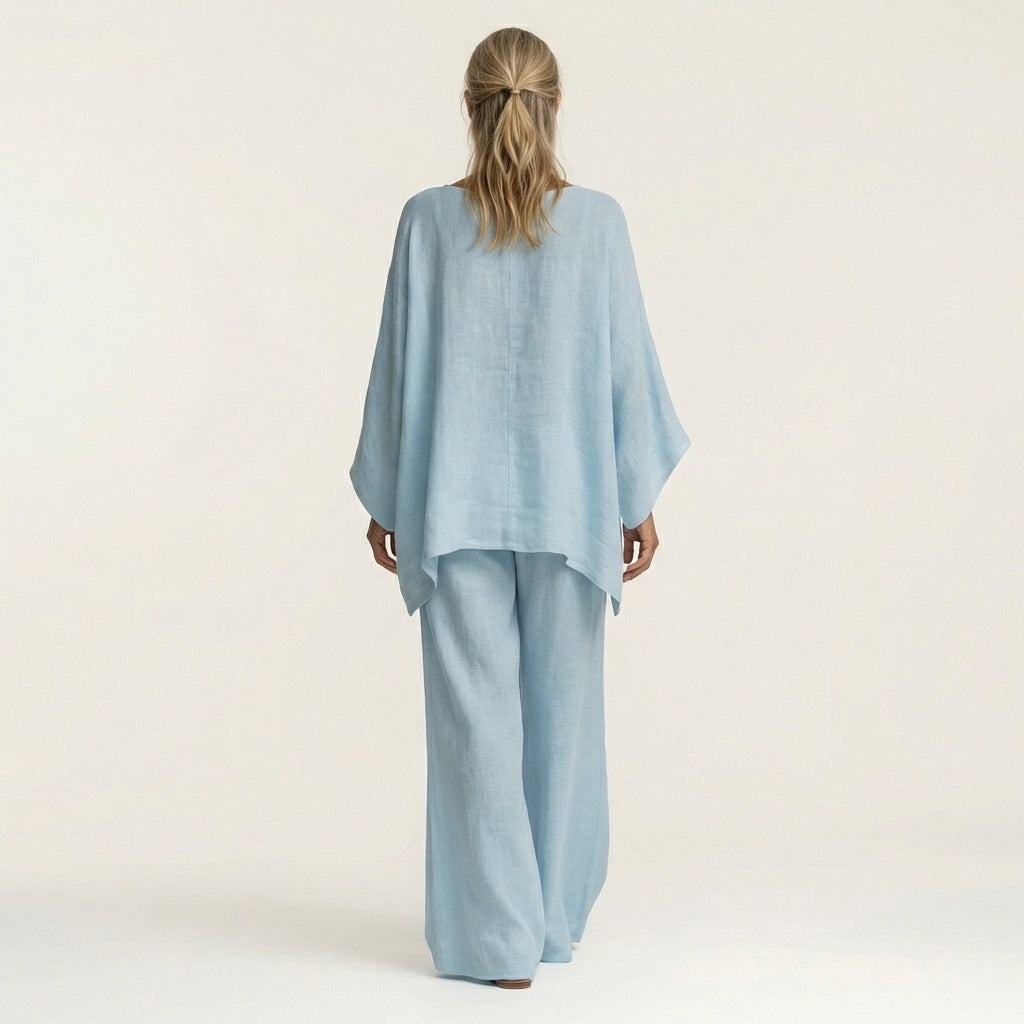 Majolie | Linen-Blend Boho Two-Piece Set