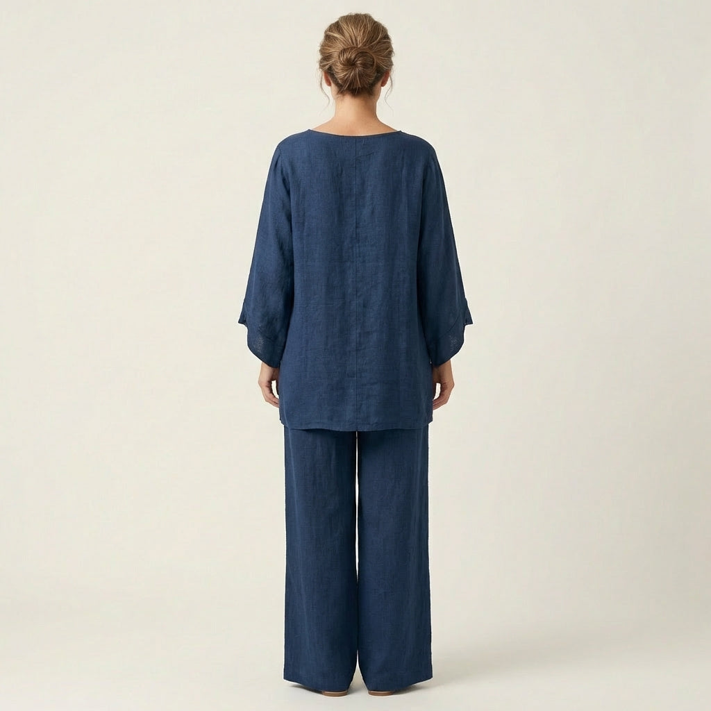 Majolie | Linen-Blend Boho Two-Piece Set