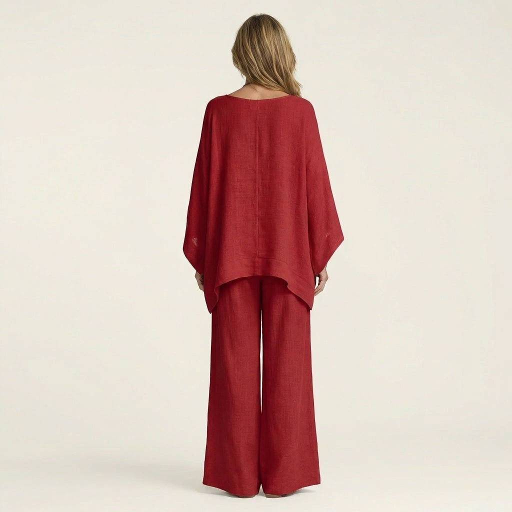 Majolie | Linen-Blend Boho Two-Piece Set