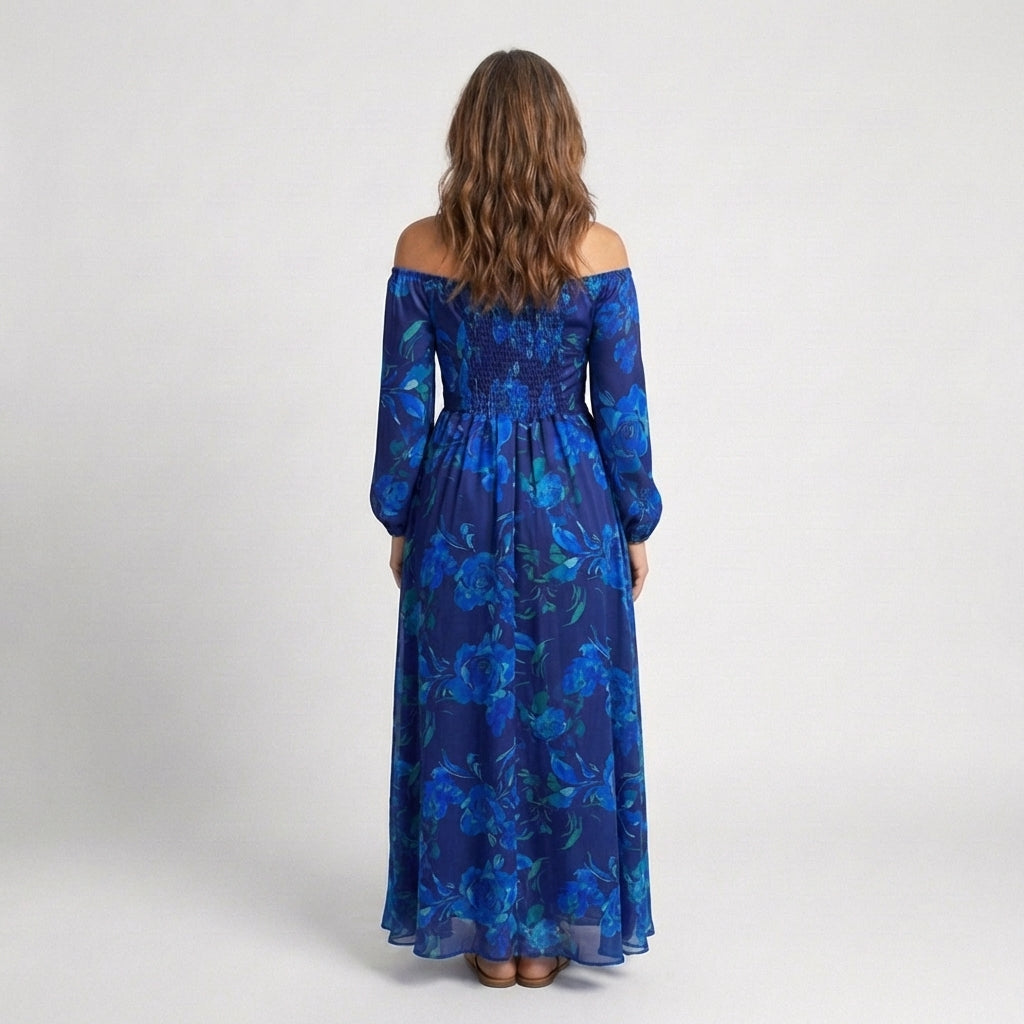 Aurelia | Off Shoulder Floral Maxi Dress