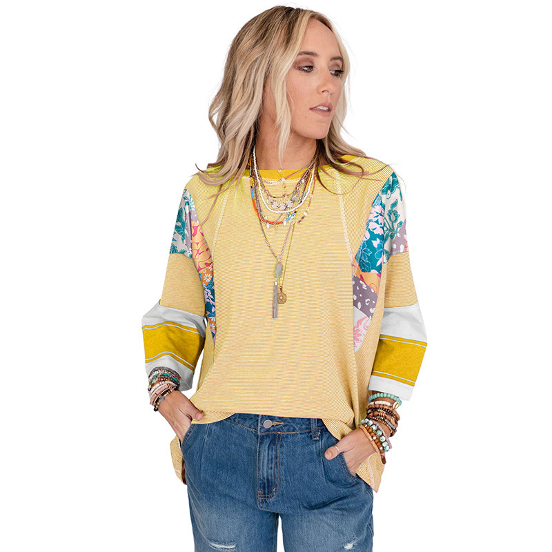 Bailey | Lightweight Patchwork Batwing Top