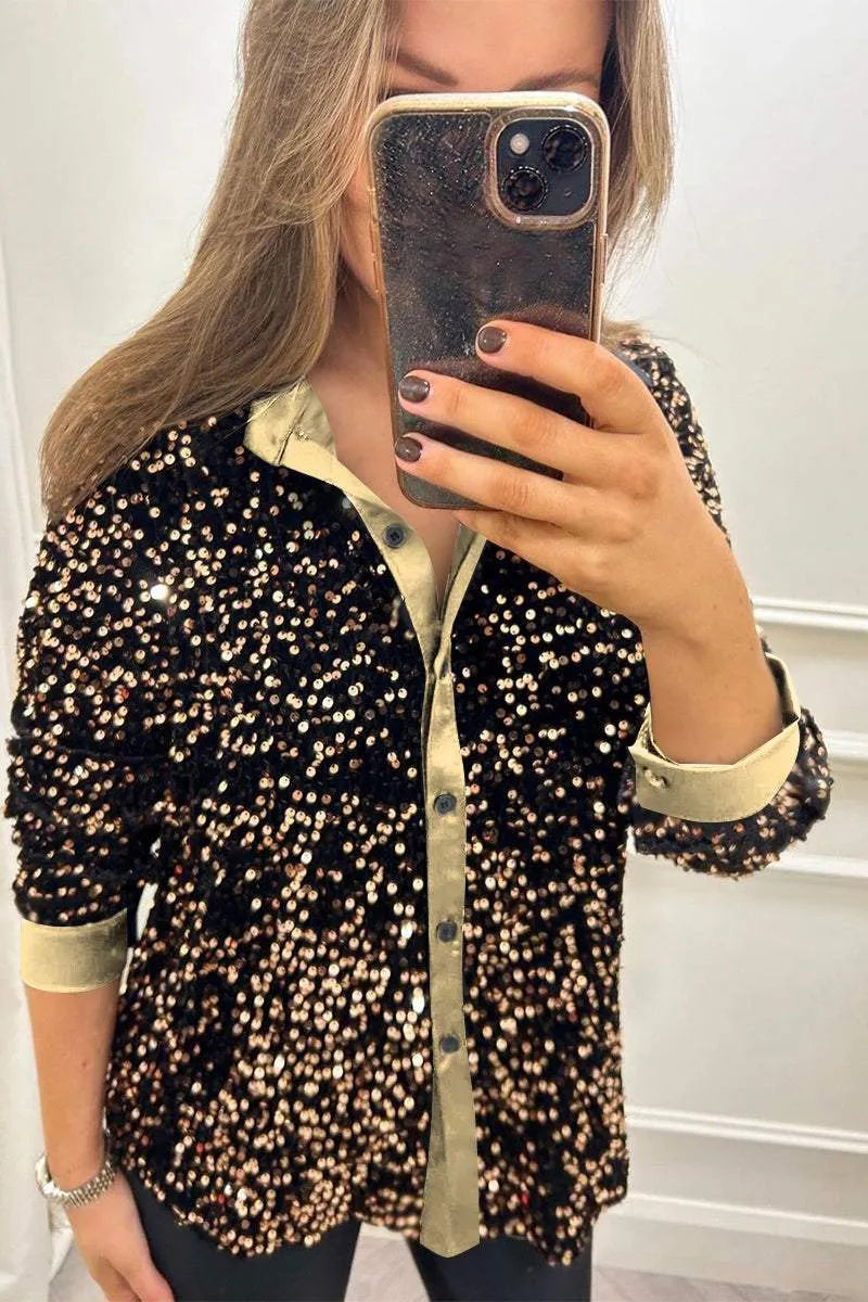 Ciara | Shimmer Sequin Shirt