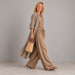 Sienna three-piece set, Brown, side view