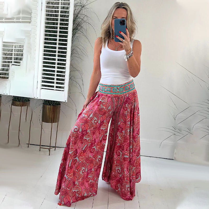 Ariela | Flowy Boho Wide-Leg Pants for Women | Casual & Bohemian