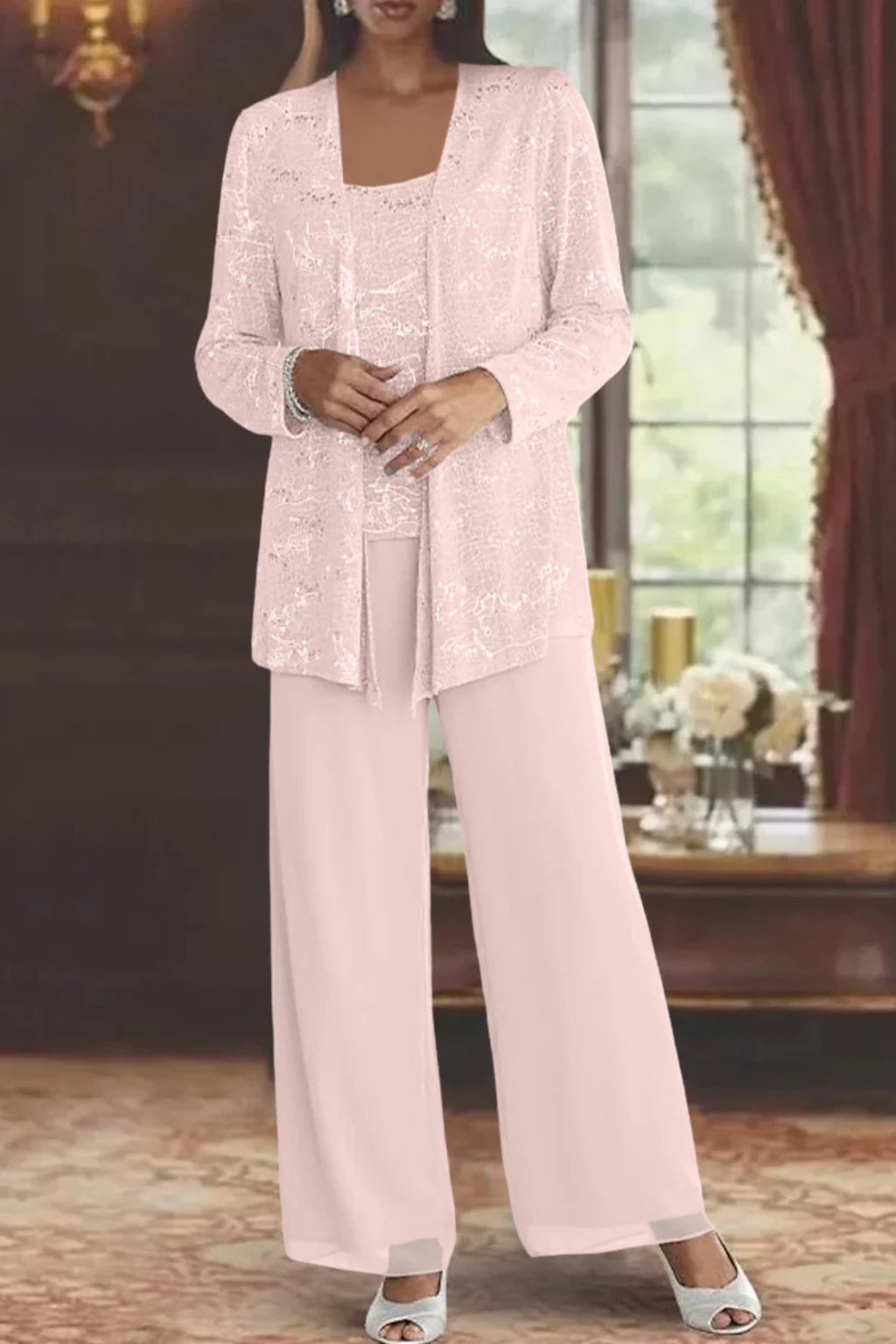 Luna | Elegant Layered Three-Piece Pants Set for Women