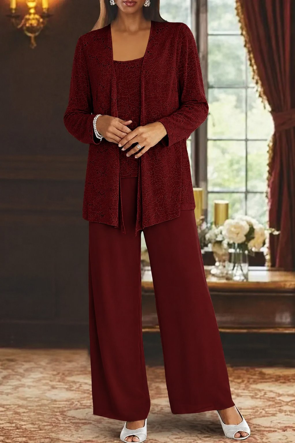Luna | Elegant Layered Three-Piece Pants Set for Women